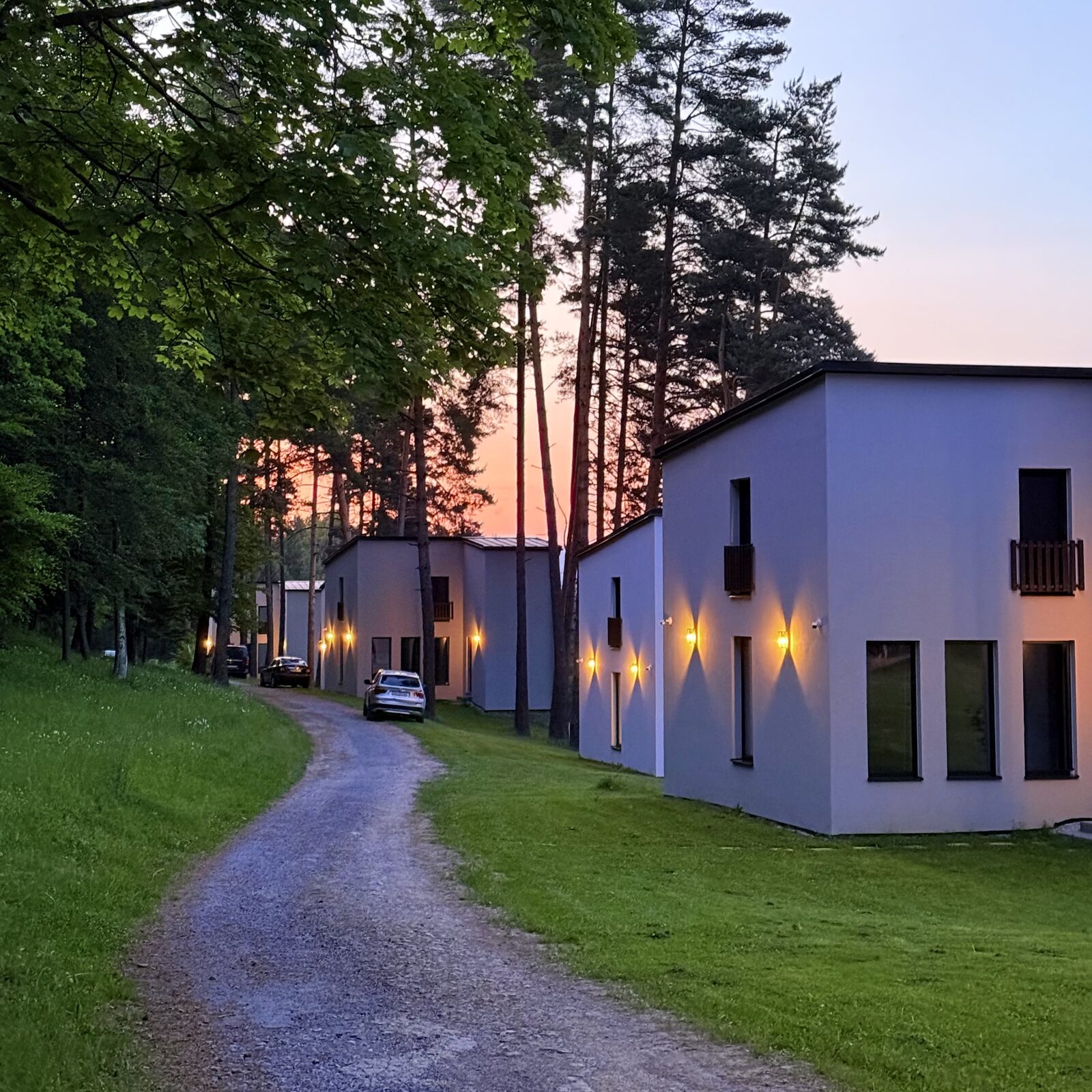 Ďurkovec Centrum at sunset